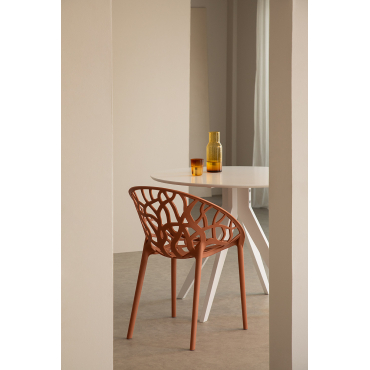 Set Van 2 Ores Stapelbare Eetkamerstoelen Roest - Sklum