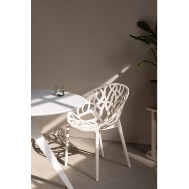 Ores Stapelbare Eetkamerstoel Gardenia Wit - Sklum
