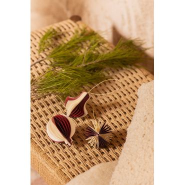 Set Van 3 Kerstversieringen Van Luriane-papier Granaat - Sklum