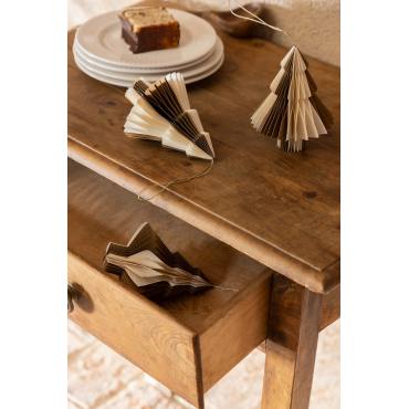 Set Van 3 Kerstversieringen Van Volin-papier Oud Goud - Sklum