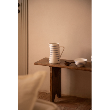 Jarra In New Bone China 2 L Isolda Wit - Sklum