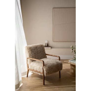 Set Van 2 Maylene Fauteuils Van Rubberhout Naakt Beige - Sklum