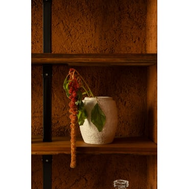 Decoratieve Vaas In Terracotta Camryn Steen Wit - Sklum