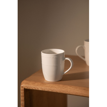 Pack Van 2 Mokken In New Bone China 40 Cl Borela Wit - Sklum