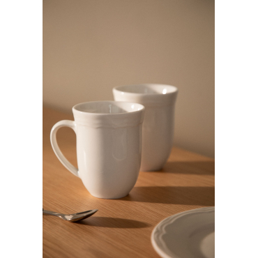Pack Van 2 Mokken In New Bone China 38 Cl Oritia Wit - Sklum