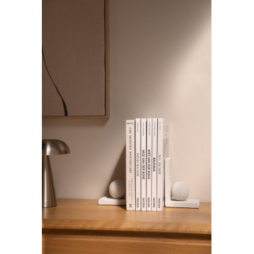 Set Van 2 Wobil Cementen Boekensteunen Wit - Sklum