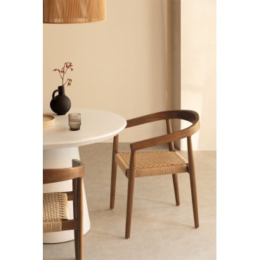 Set Van 2 Teakhouten Eetkamerstoelen Visby Design Teakhout - Sklum