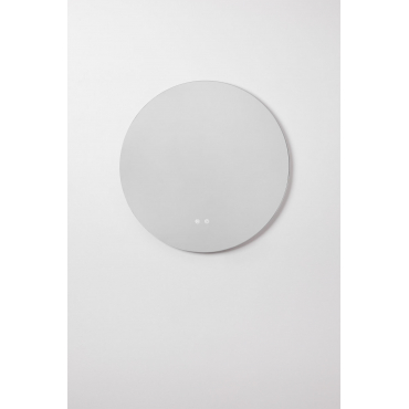 Ronde Badkamerwandspiegel Met Led-licht En Anti-condens (ø70 Cm) Solyn Transparant - Sklum