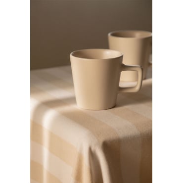 Pak Met 2 Koffiekopjes Van 31 Cl In Sillex-steengoed Beige Amandelroos - Sklum