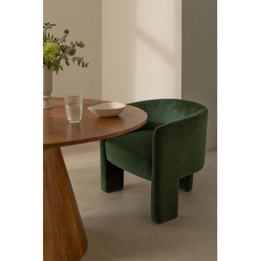 Xastru Set Van 4 Fluwelen Eetkamerstoelen Jungle Groen - Sklum