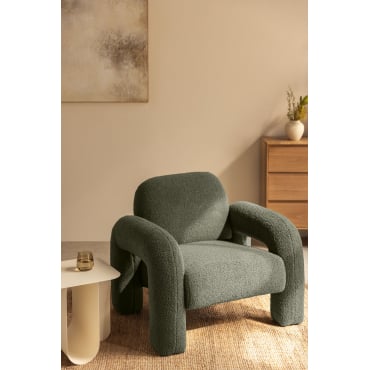 Nicxon Fauteuil Van Schapenvacht Groen – Salie - Sklum