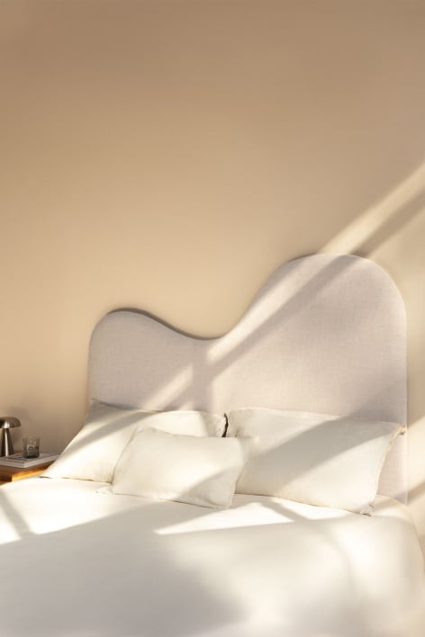 Beige Linnen Hoofdbord voor bed 150cm Barina