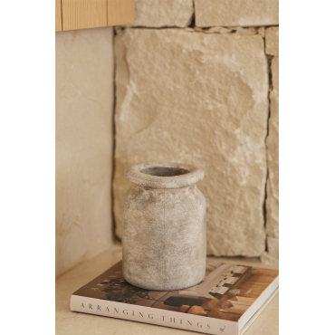 Terracotta Vaas (↑18,5 Cm) Agnon Steenbruin - Sklum