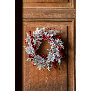 Decoratieve Kerstkrans Ø60 Cm Aubrey Groene Lauerl - Sklum