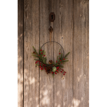 Decoratieve Kerstkrans Met Dennenappels Lanorial Groene Pesto - Sklum