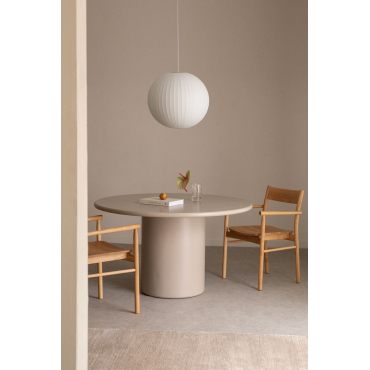 Rodeo Ronde Mdf Eettafel Tapioca Beige & Ø130 Cm - Sklum