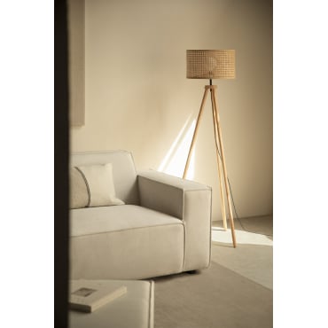 Vloerlamp Serri Bruin Natuurlijk - Sklum
