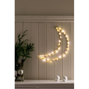 Decoratief Beeld Met Led-verlichting Gefom Maan - Sklum