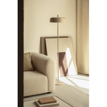 Gorana Metalen Vloerlamp Naakt Beige - Sklum
