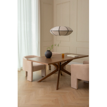 Rechthoekige Eettafel Van Hout (180x90 Cm) Arnaiz Donker Hout - Sklum
