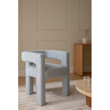 Liara Fauteuil Boucle Blauw – Paradijs Eiland - Sklum