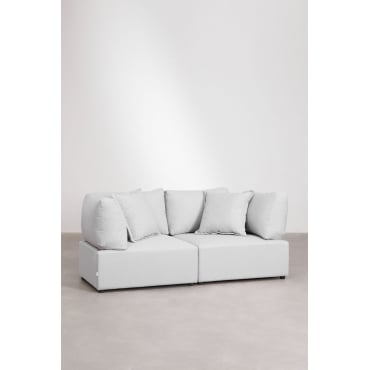 2-delige Modulaire Bank Met 2 Kata Hoekstoelen Crème Beige - Sklum
