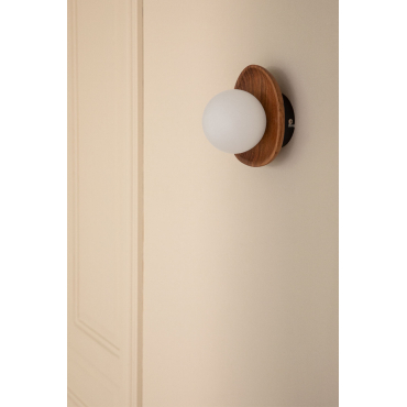 Acaciahouten Wandlamp Freidy ↑16 Cm - Sklum
