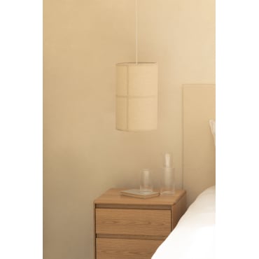 Olinda Lampenkap Van Gerecycled Katoen Gardenia Wit & Ø20 Cm - Sklum