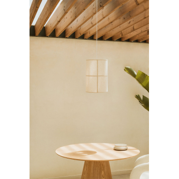 Olinda Lampenkap Van Gerecycled Katoen Gardenia Wit & Ø30 Cm - Sklum