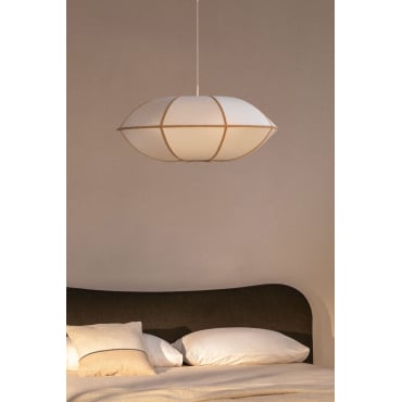Patraix Linnen Plafondlamp Bruin - Tarwe & Ø70 Cm - Sklum
