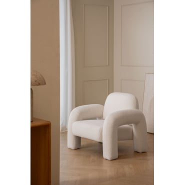 Nicxon Fauteuil Van Schapenvacht White - Sklum