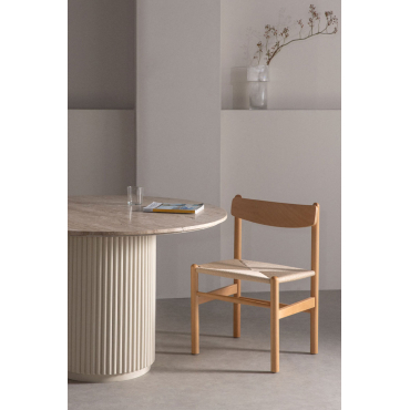 Set Van 4 Mauren Houten Eetkamerstoelen Natuurlijk Hout - Sklum