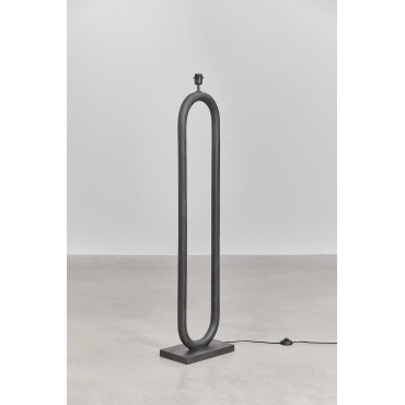 Voet Voor Vloerlamp ↑140cm In Tiberia Mangohout Gewoon Zwart - Sklum