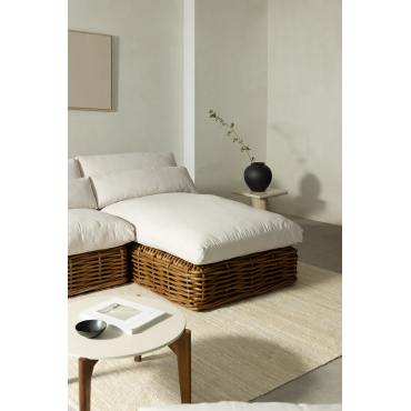 Milu Rotan Chaise Longue Fauteuil Natuurlijk - Sklum