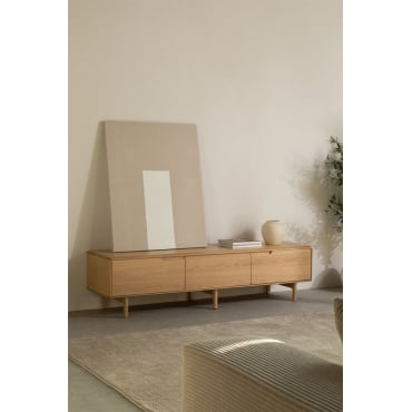 Treveris Eikenhouten Tv-meubel Eikenhout & ↔︎ 180 Cm - Sklum