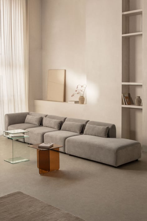 Fogler 4-delige modulaire hoekbank met chaise longue rechts