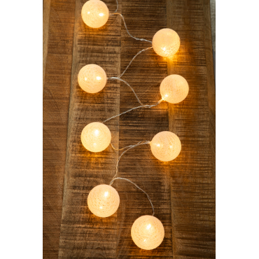 Decoratieve Slinger Van Witte Led-verlichting (1,80 M - 4,50 M) Adda 20 Ballen & Batterijen - Sklum