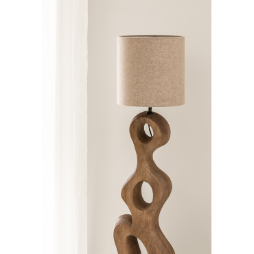 Arlina Linnen Lampenkap Licht Zandbruin & Ø30 Cm - ↑30 Cm - Sklum