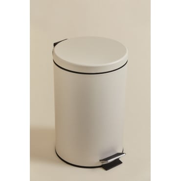 Eiden Prullenbak Met Deksel En Pedaal Beige – Crème & 12 L - Sklum