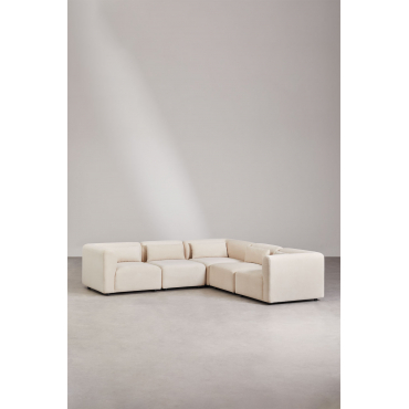 Fogler 5-delige Modulaire Hoekbank Corduroy Beige – Linnen - Sklum