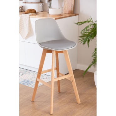 Hoge Kruk Nordic Edition Grijs & ↑75 Cm - Sklum