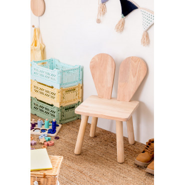Set Van 4 Buny Kids Houten Stoelen Natuurlijk Hout - Sklum