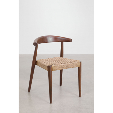 Set Van 4 Tuinstoelen Van Celle-teakhout Donker Hout - Sklum