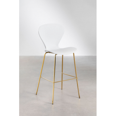 Pak Van 2 Uit Hoge Krukken Wit & ↑75 Cm & Goud - Sklum