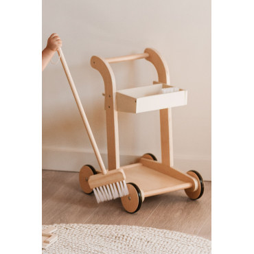 Ashley Kids Houten Schoonmaakkar Bruin – Natuurlijk Hout - Sklum
