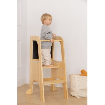 Sendoa Kids Houten Leerstoel Van Dennenhout Bruin – Natuurlijk Hout - Sklum