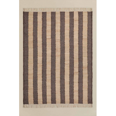 Jute En Katoenen Tapijt Serilda Bruin – Koffie & 230x160 Cm - Sklum