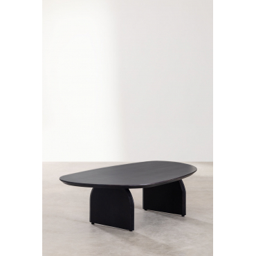 Salontafel Van Mangohout (135x80 Cm) Bedum Gewoon Zwart - Sklum