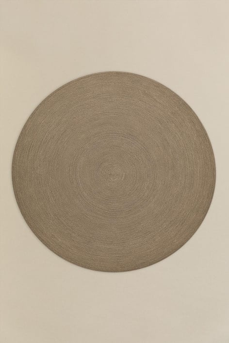 Ronde buitenkleed Ø200 cm van polypropyleen Lisandra - Moka Bruin