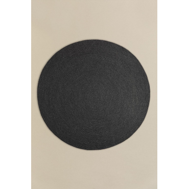 Rond Polypropyleen Buitentapijt (ø200 Cm) Lisandra Donkergrijs - Sklum